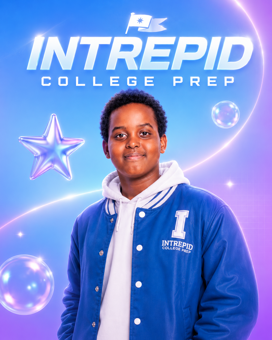 Intrepid College Prep vertical case study poster